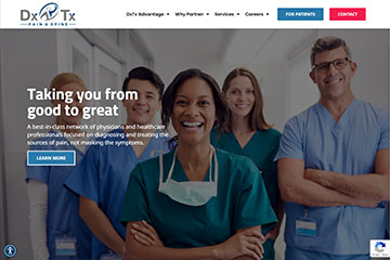 Pain and Spine Medical Practice WordPress site