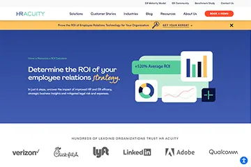 ROI Calculator page design