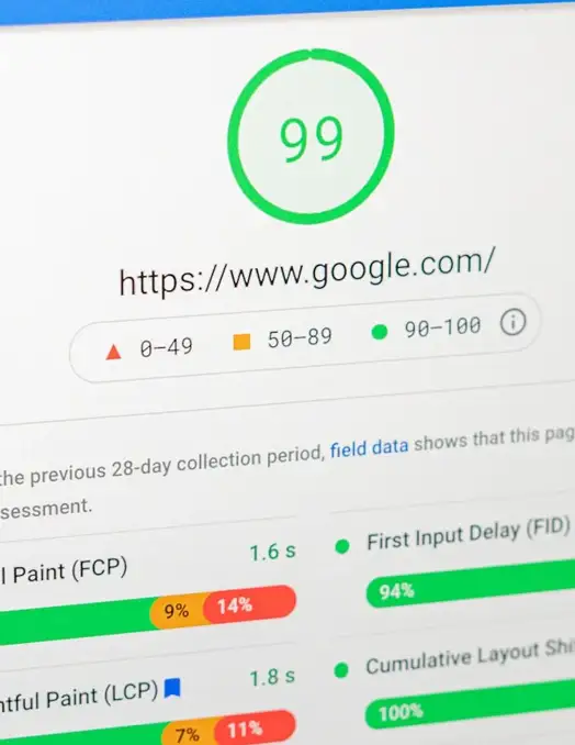 High Google PageSpeed Score