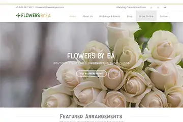 E-Commerce payment form for floral shop