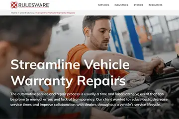 vehicle repairs webdesign