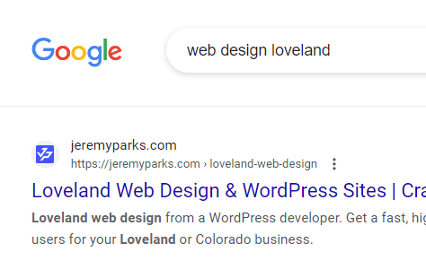 SEO for Loveland web design