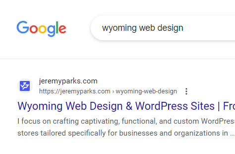 SEO for Wyoming web design