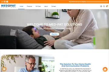 Shopify web design for home medical supplies