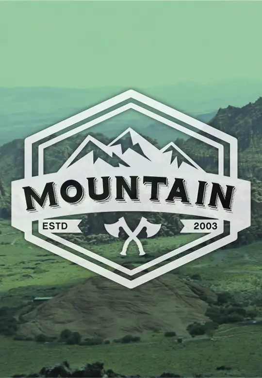 Logo design with a mountain