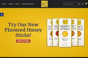 e-commerce honey store web design