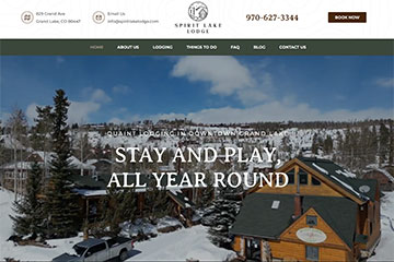 web design for lodge in Grand Lake, CO