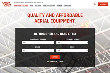 Equipment sales site