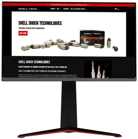 ecommerce site on monitor